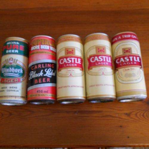 CASTLE 1996  / 2003 / BLACK LABEL / WINDHOEK SUPER CANS - UNOPENED